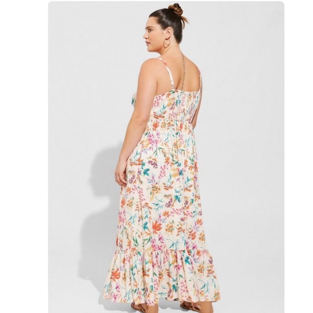 TORRID NWT Maxi Washable Gauze Lace Inset Dress - Picture 2 of 6